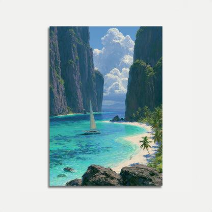 Tropisches Paradies Insel Lagune Poster
