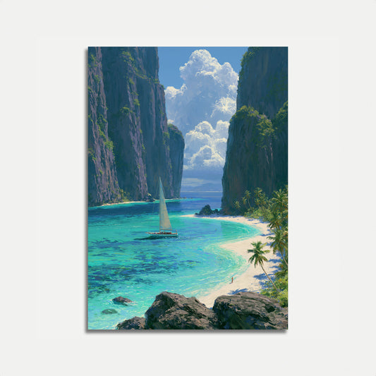 Tropisches Paradies Insel Lagune Poster