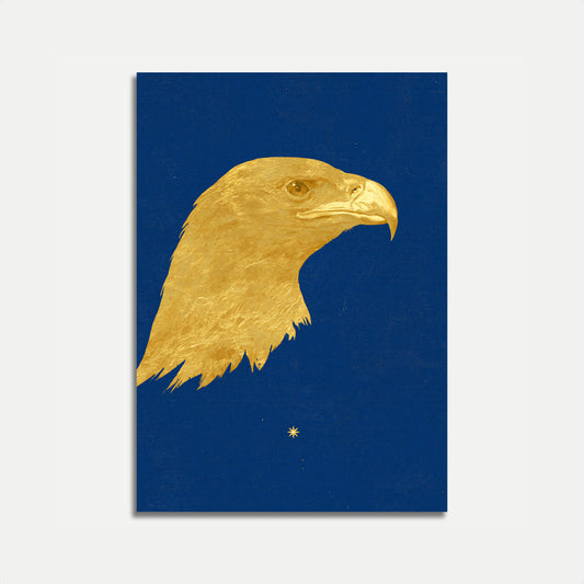 Golden Eagle Against Blue Sky Poster