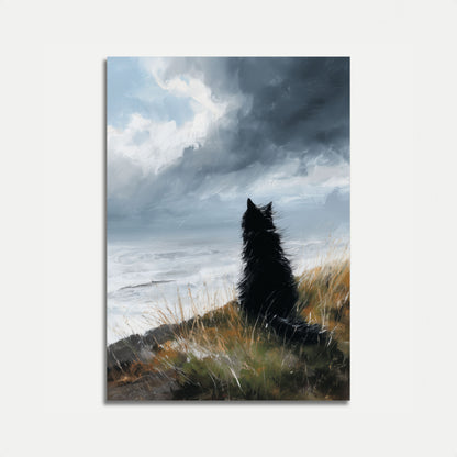 Black Wolf Küstenbetrachtung Poster