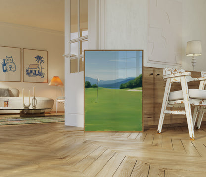 Serene Golf Course Landscape Poster
