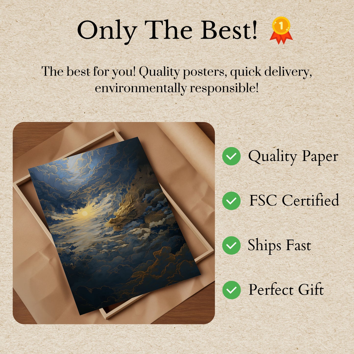 Celestial Dragon Sky Poster