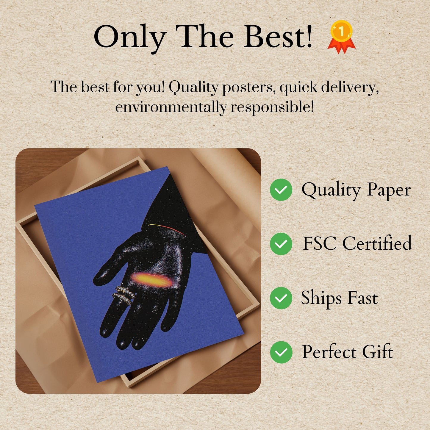 Cosmic Hand Galactic Energy Poster