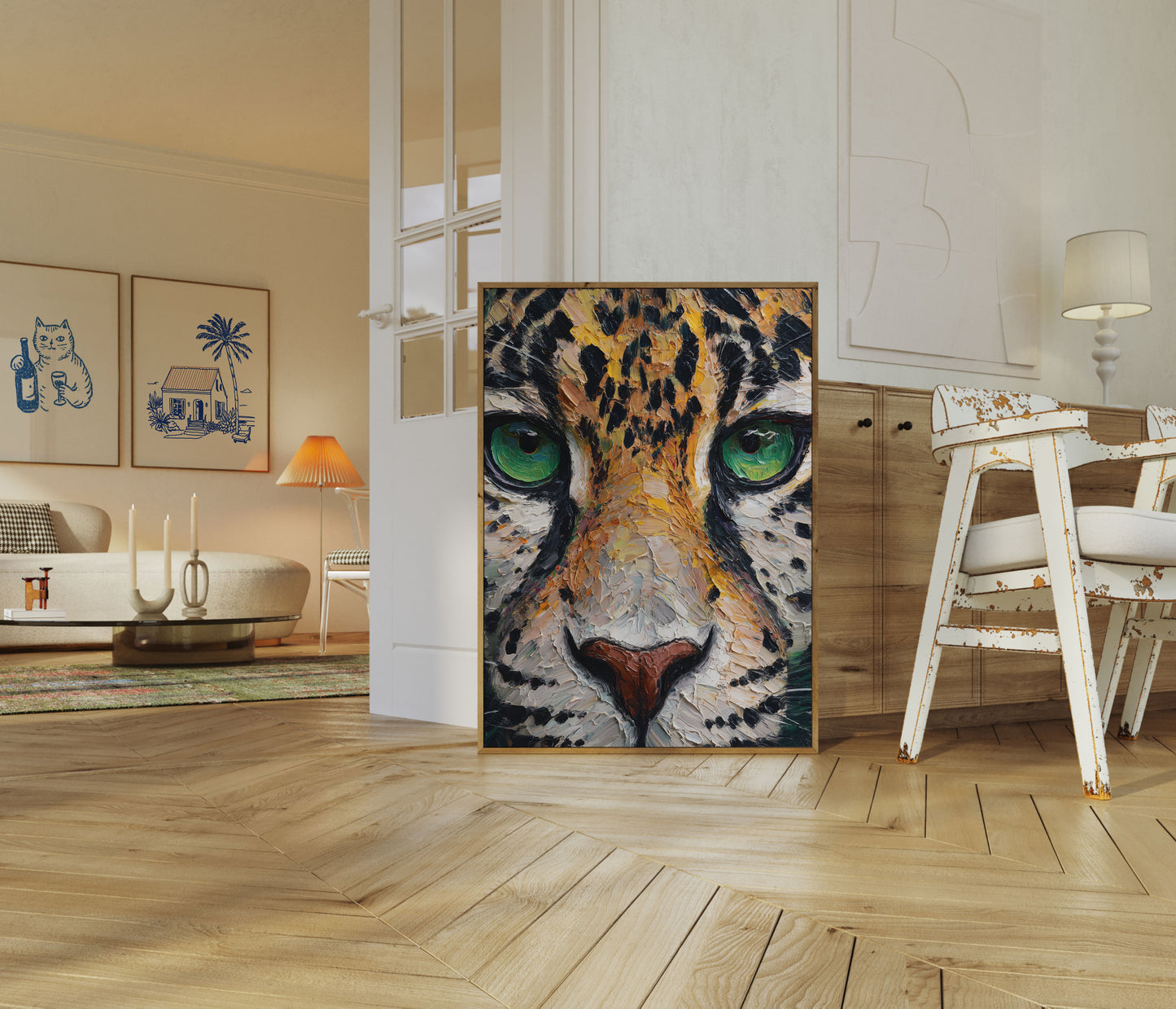 Leopard Cat Green Eyes Poster