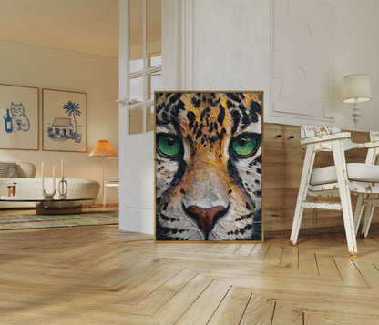 Leopard Cat Green Eyes Poster