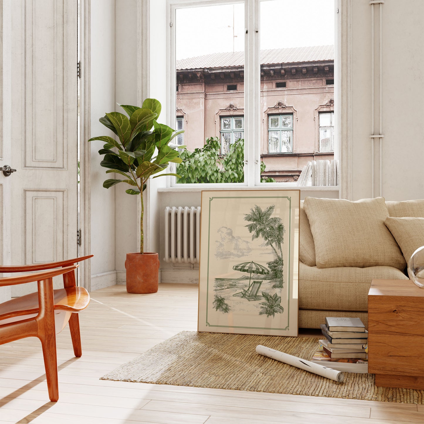 Tropical Beach Surfing Escape Poster