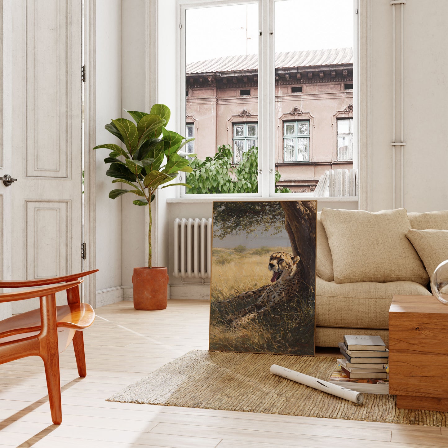 Cheetah Resting Under Tree Poster