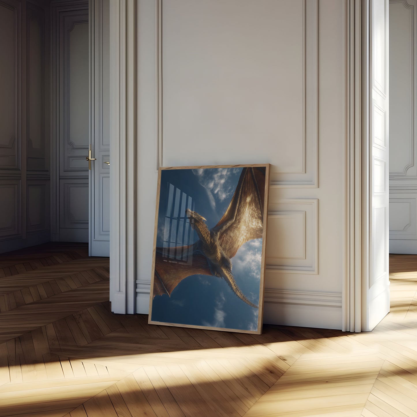 Majestic Dragon Flight Poster