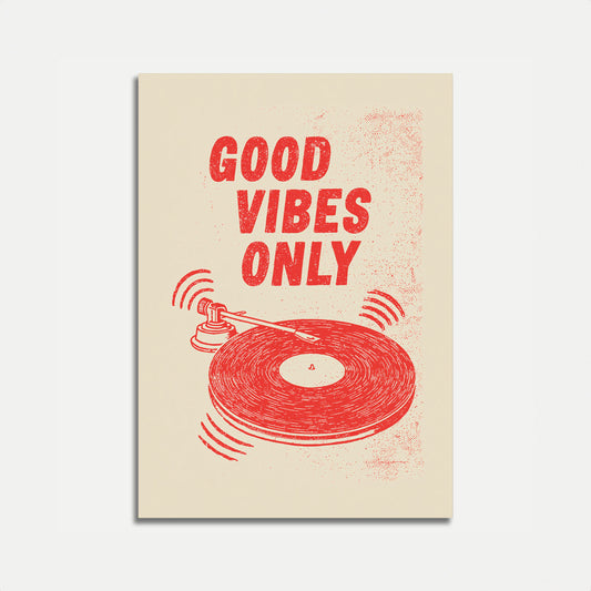 Good Vibes Only Vintage Poster