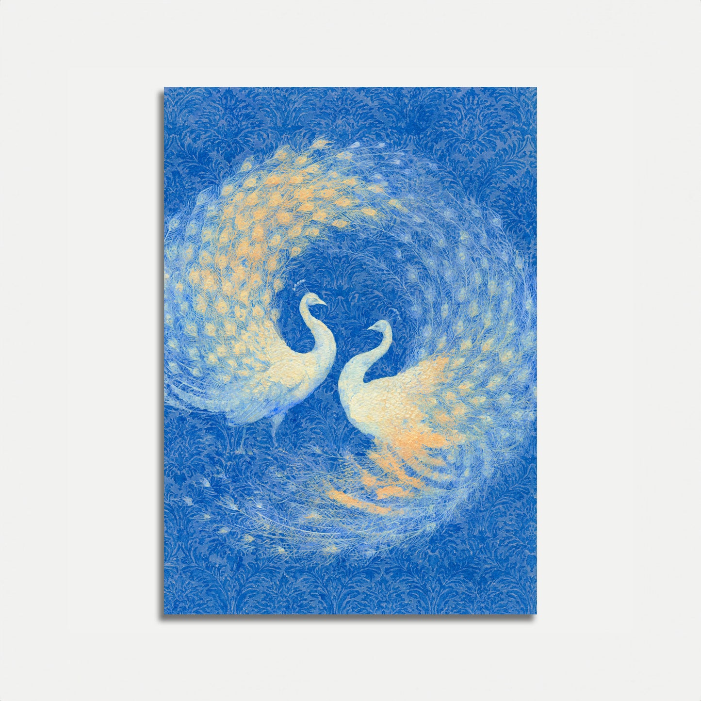 Due Pavoni Sogni Blu Poster
