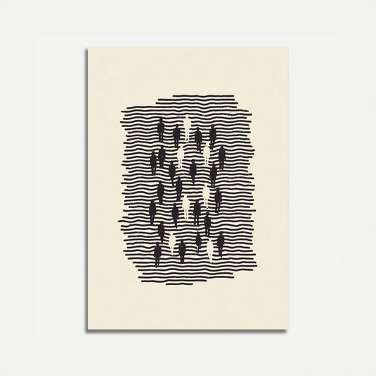 Silhouettes in Waves Poster