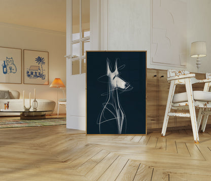 Abstract Dog Silhouette Poster