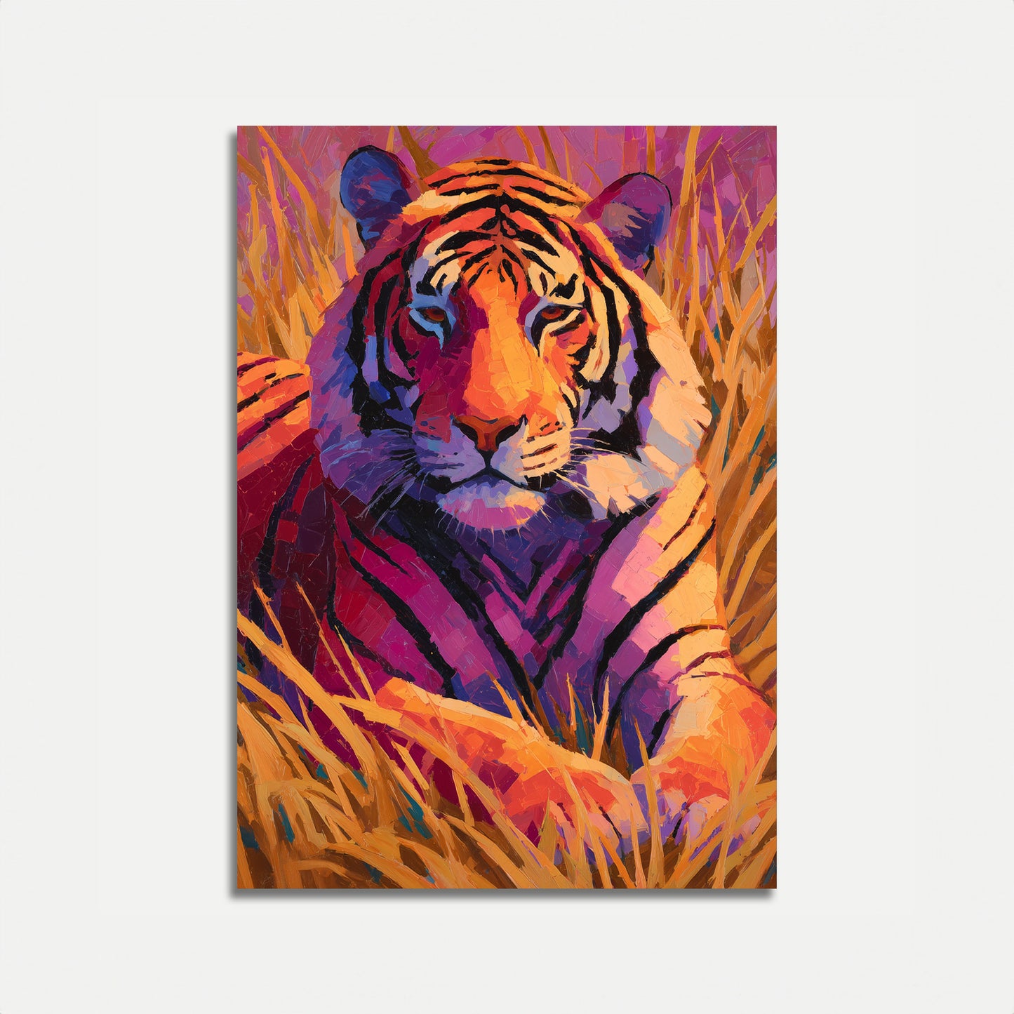 Vibrant Tiger Portrait Poster