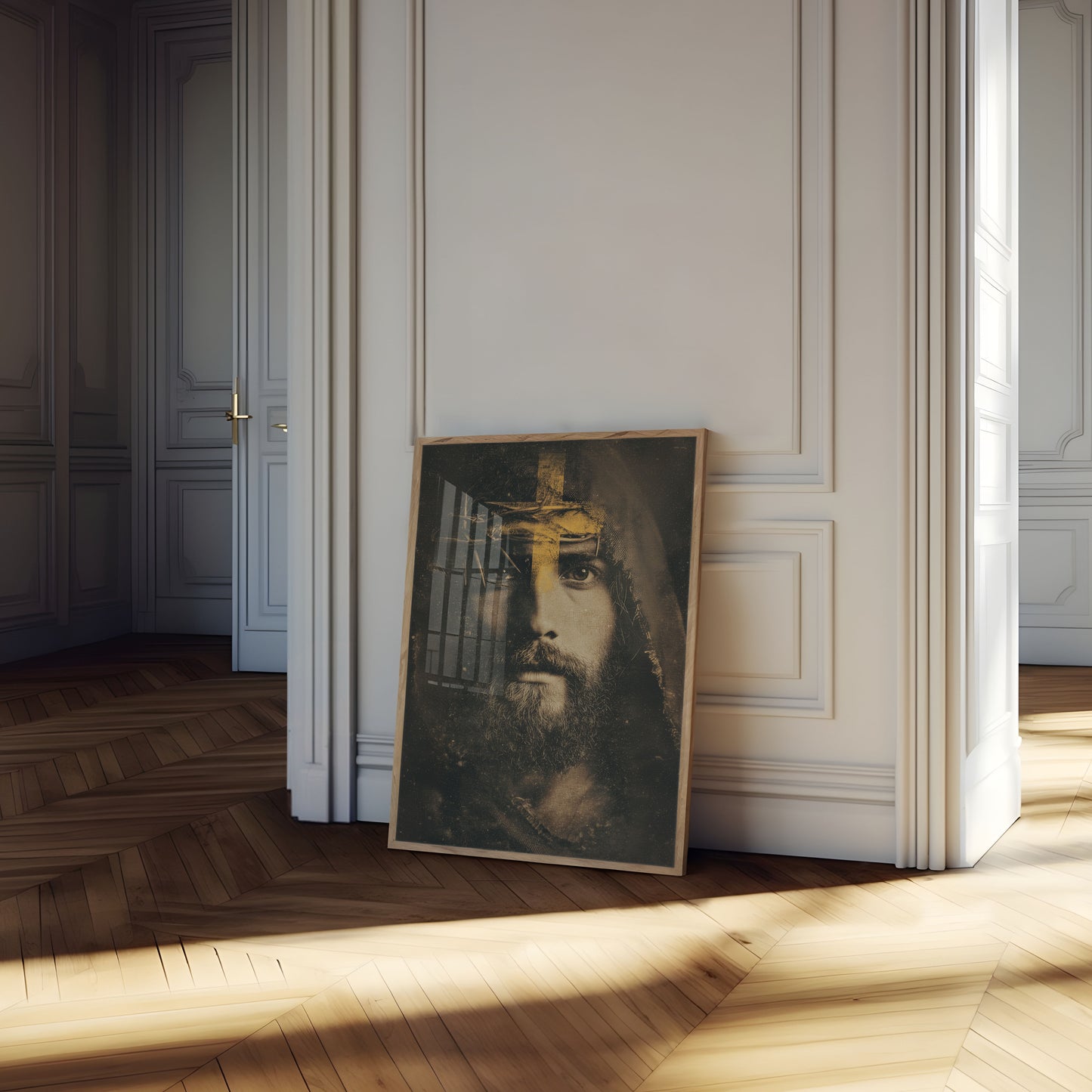 Divine Passion Cross Portrait Poster