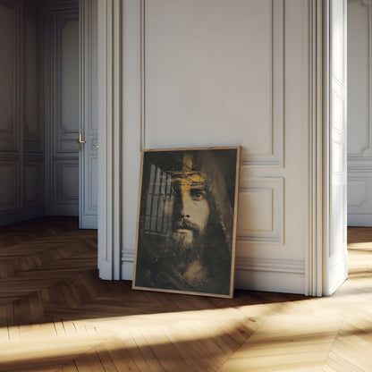 Divine Passion Cross Portrait Poster