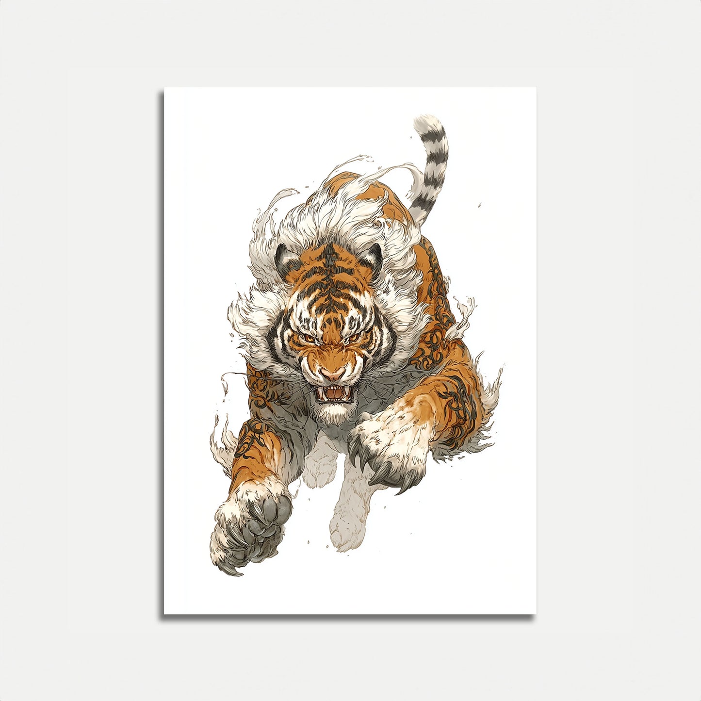 Póster de Tigre feroz acechando