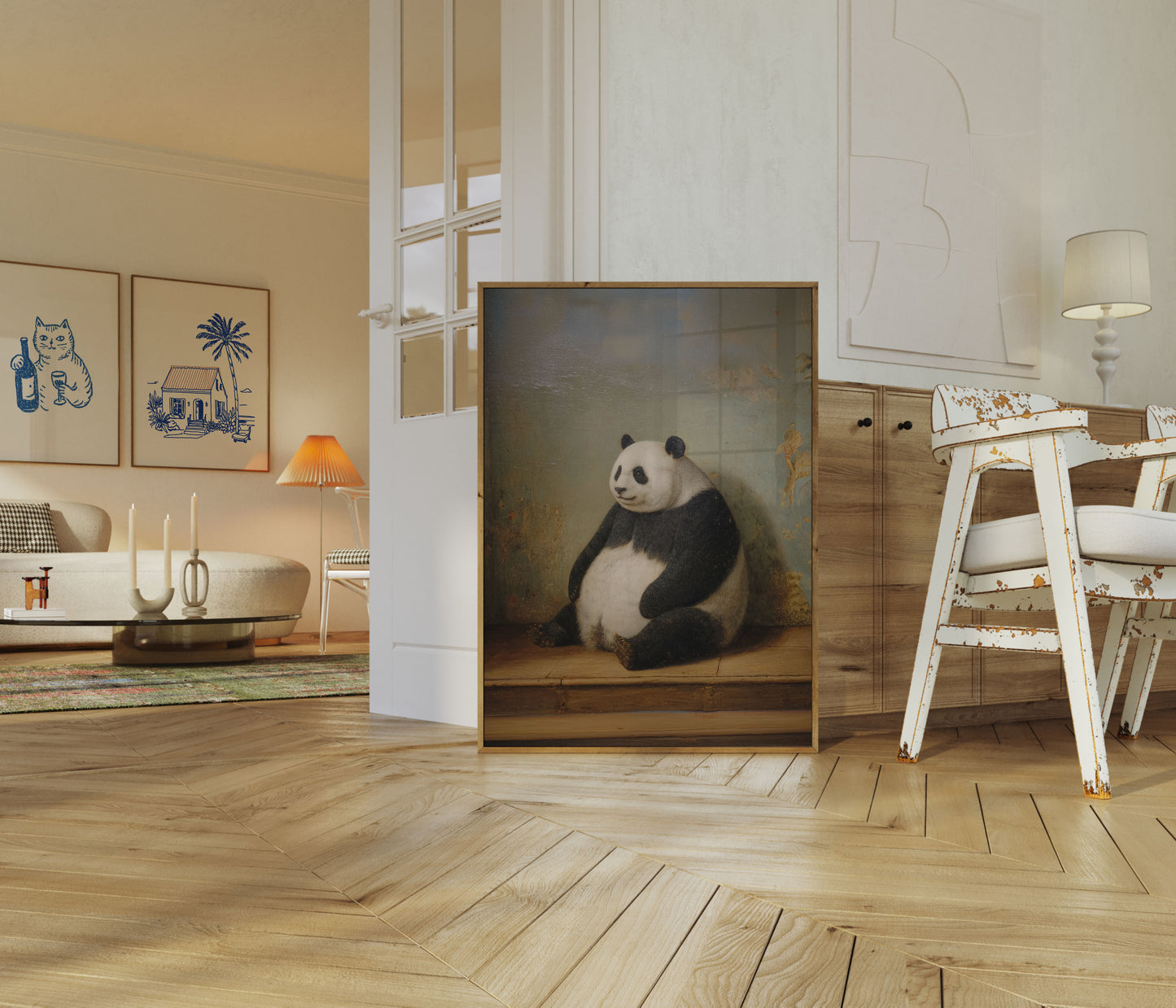 Contemplative Giant Panda Poster