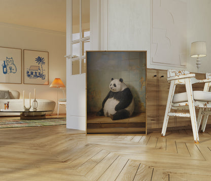 Contemplative Giant Panda Poster