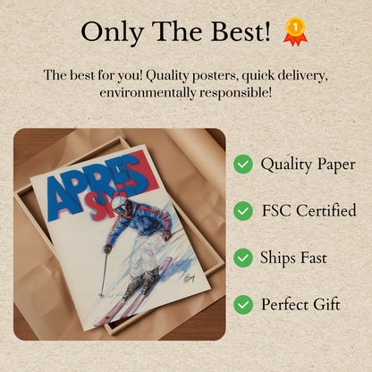 Apres Ski Dynamic Winter Sports Poster