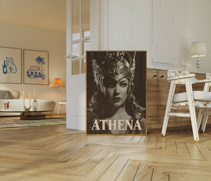 Athena Goddess Vintage Poster