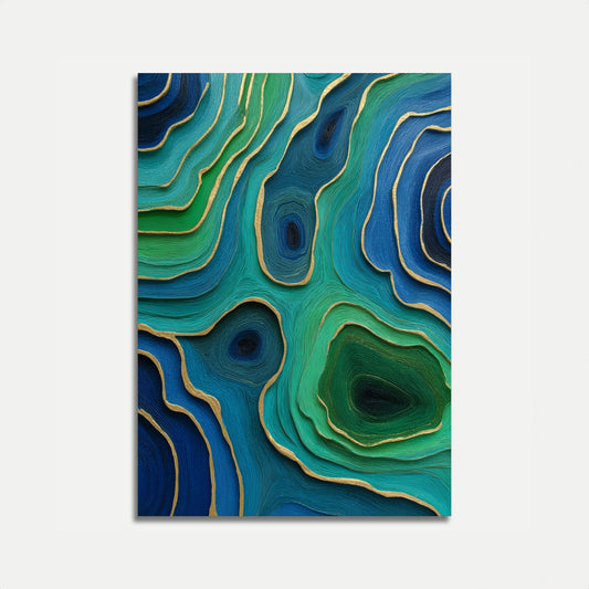 Abstrakt topografisk landskabsplakat