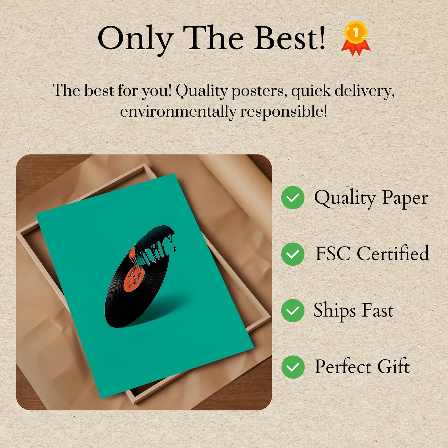 Melting Vinyl Music Poster