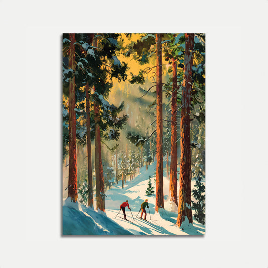 Winterwald Ski-Plakat