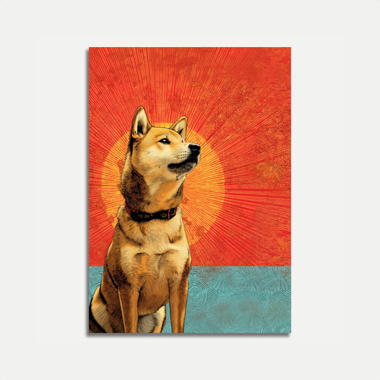 Strahlender Shiba Inu Poster