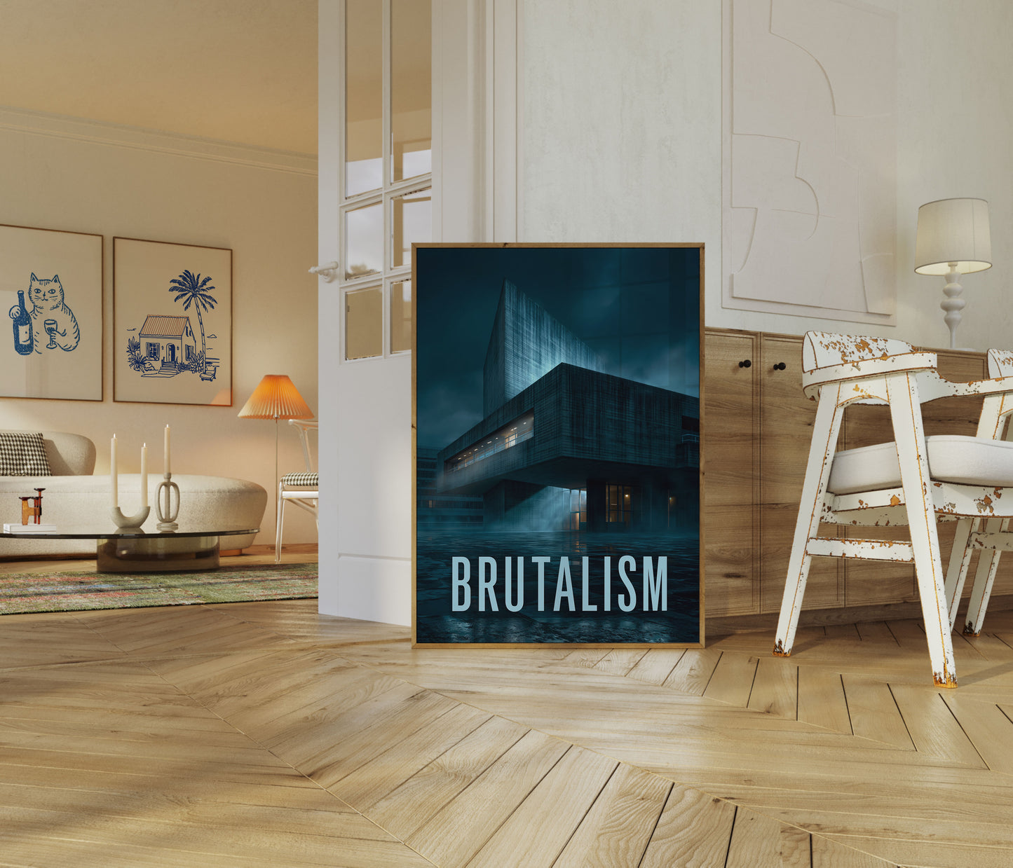 Architektura Brutalistyczna w Burzy – Plakat