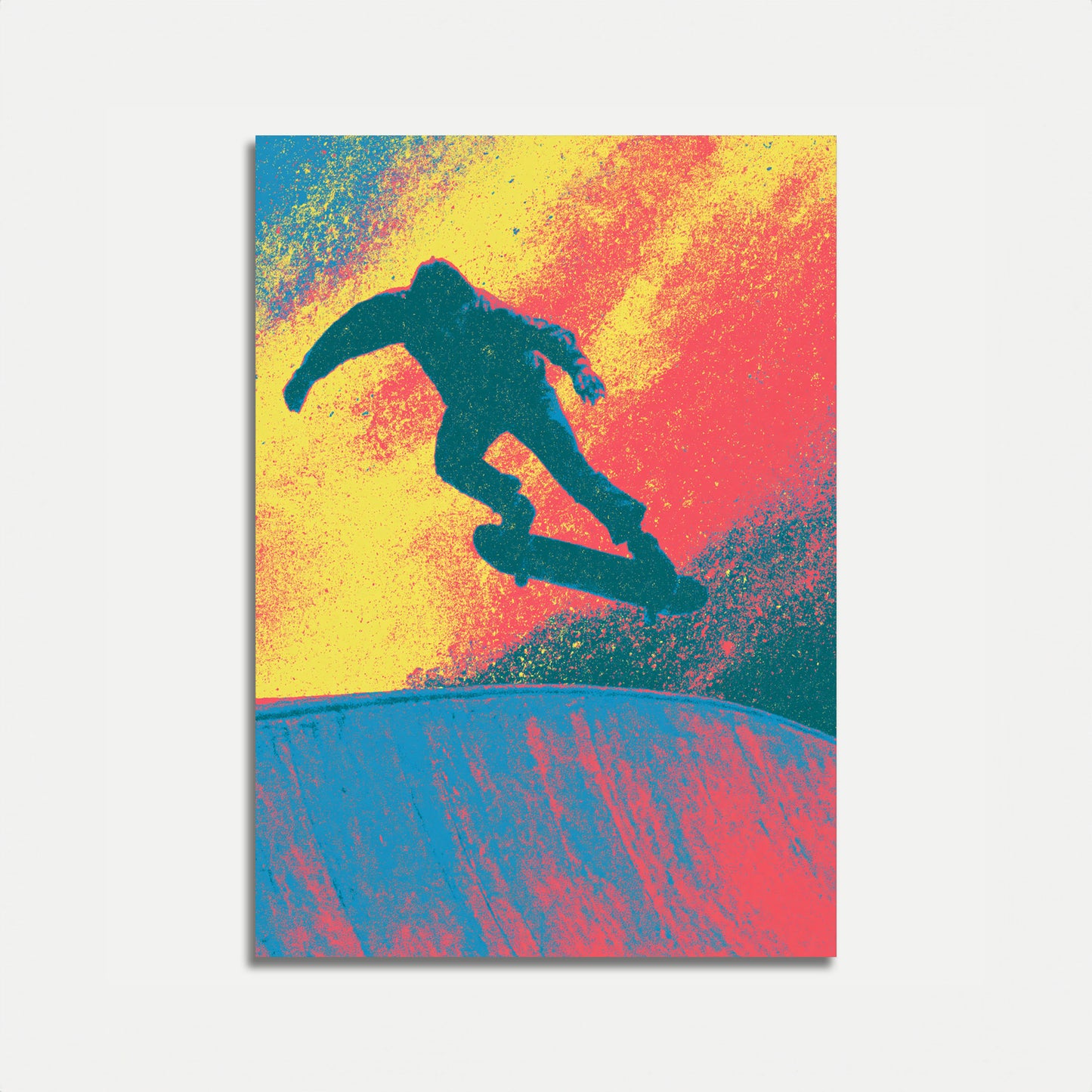 Surfer Riding Ocean Wave Poster