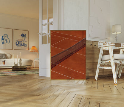 Clay Court Tennis Lines Poster