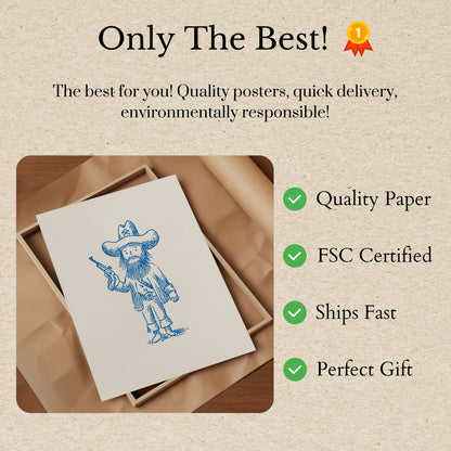 Bearded Pirate Captain Poster