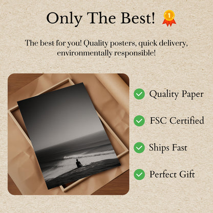 Póster de Surfista Esperando Olas