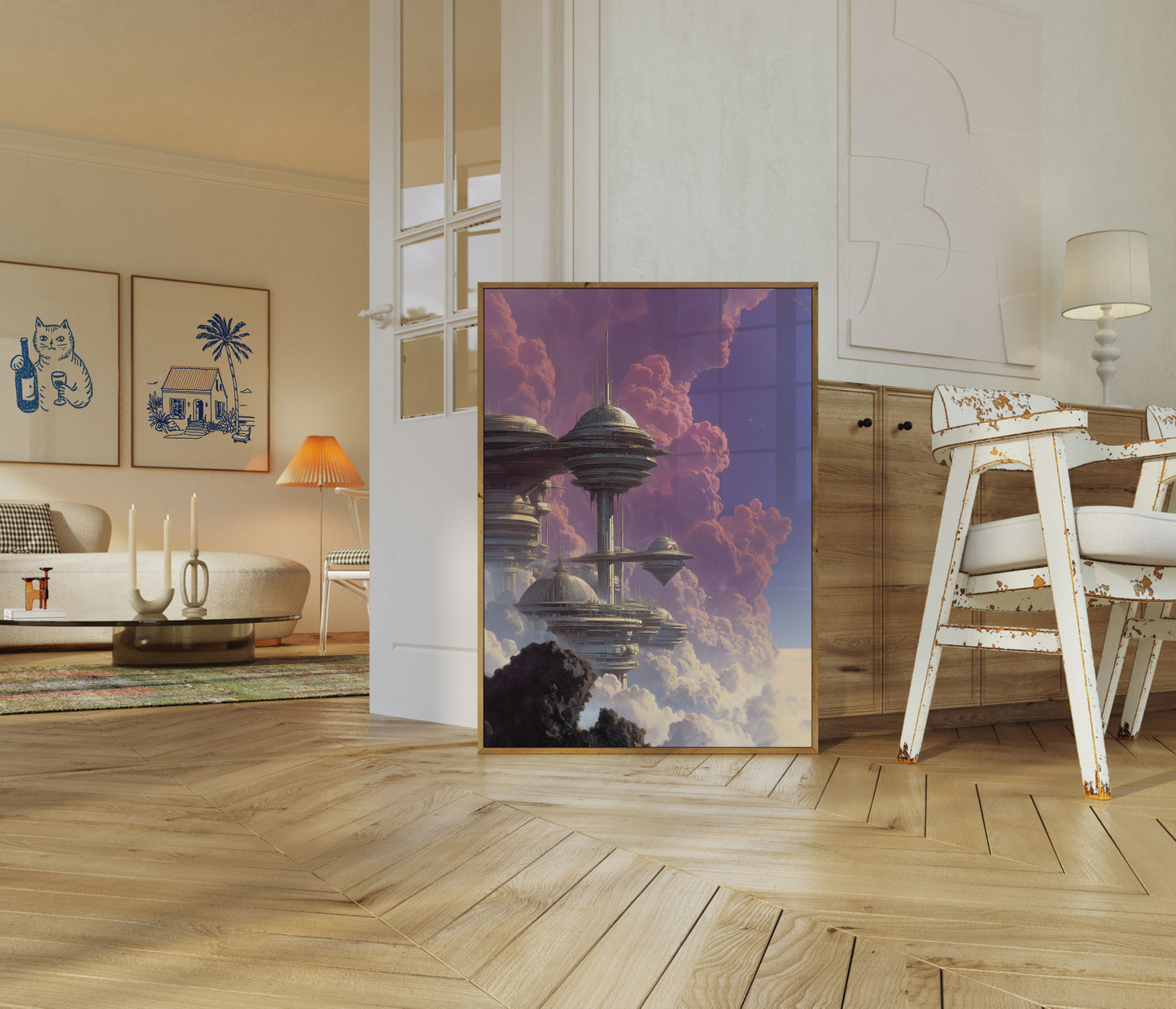 Poster della Cittadella Futuristica nel Cielo