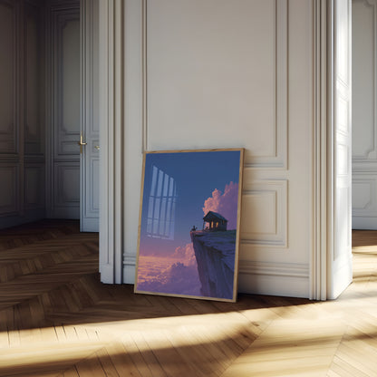 Cliff Edge Solitude Studio Ghibli Poster