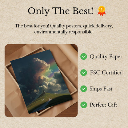 Rainbow Clouds Journey Poster