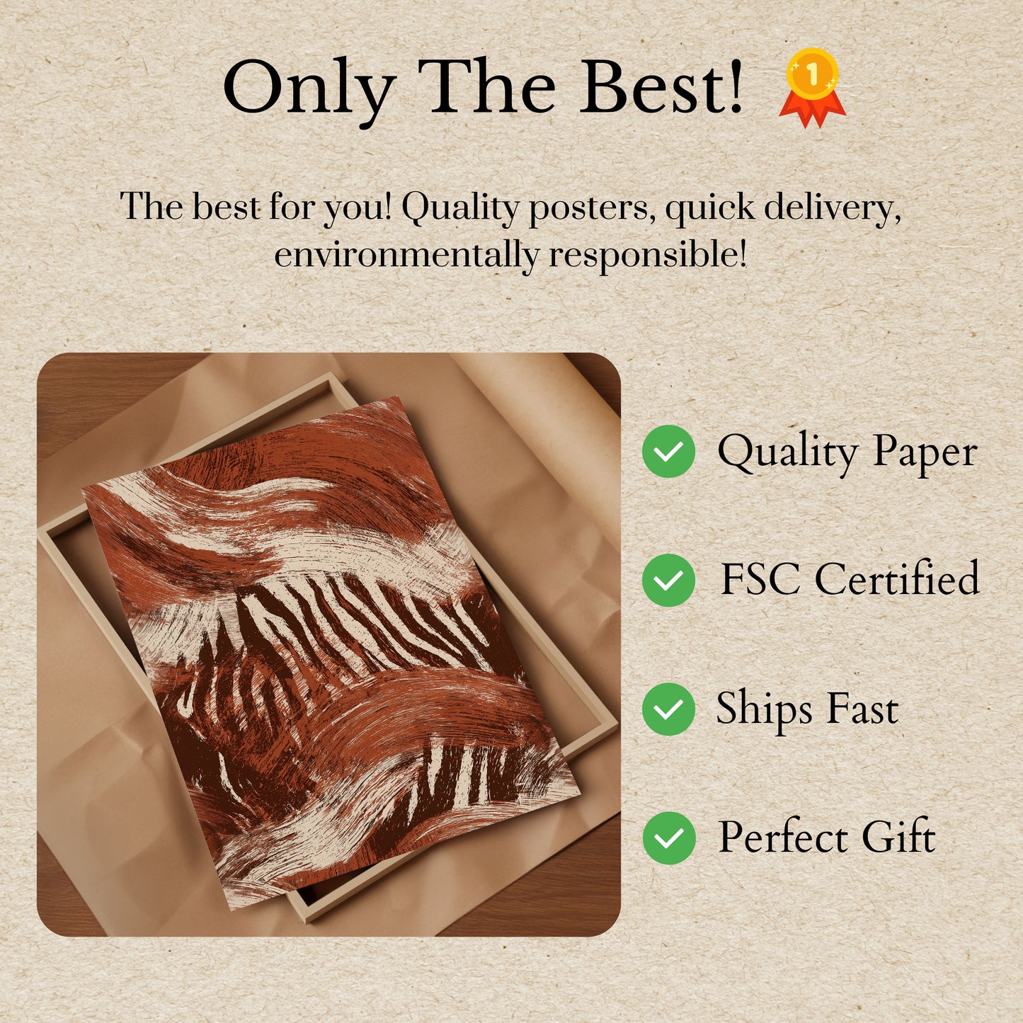 Abstract Zebra Stripes Poster