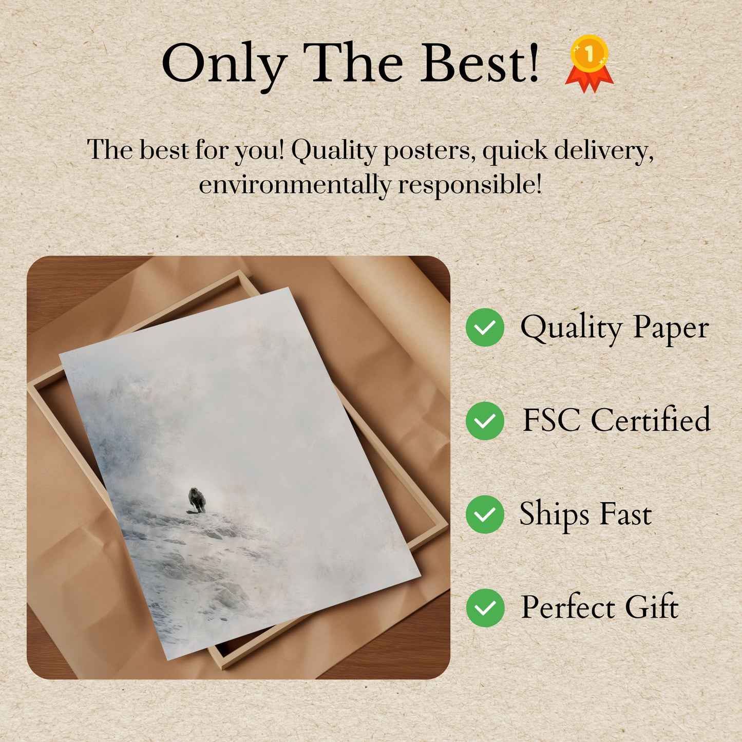 Solitude on Everest Climbing Poster