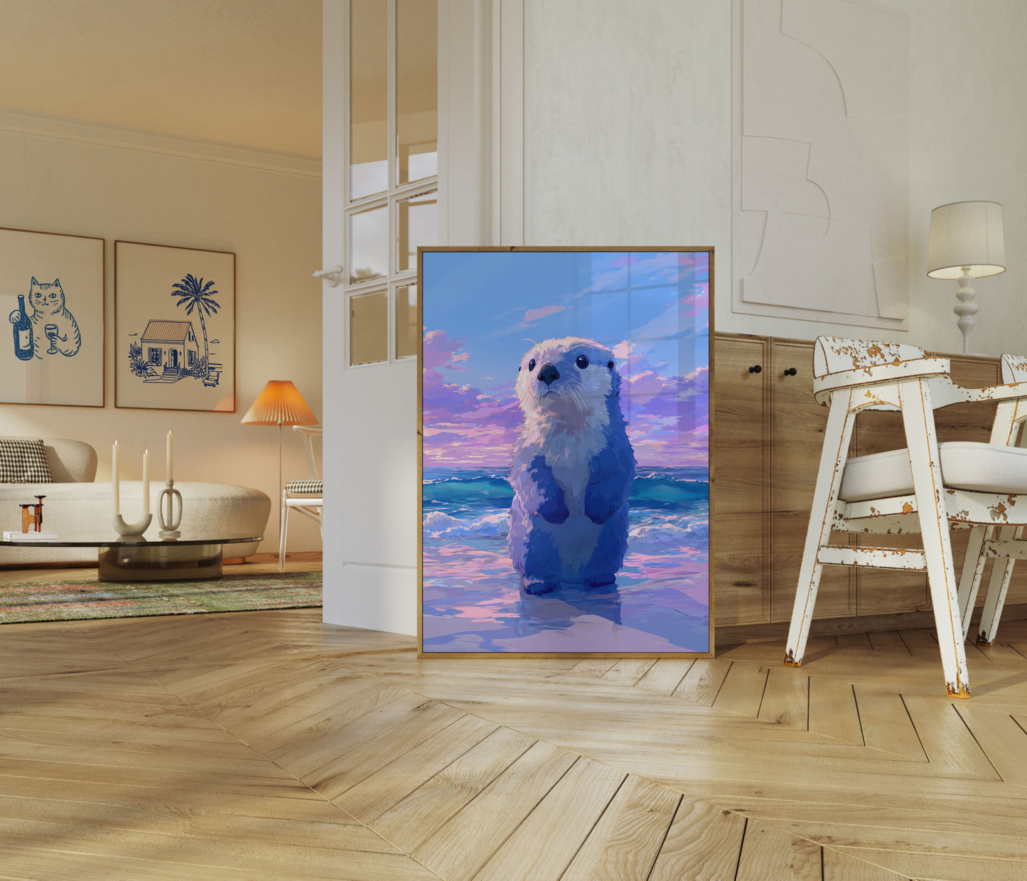 Otter op het Strand Poster