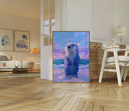 Otter op het Strand Poster