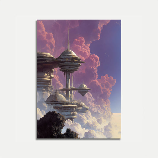 Futuristic Sky Citadel Poster