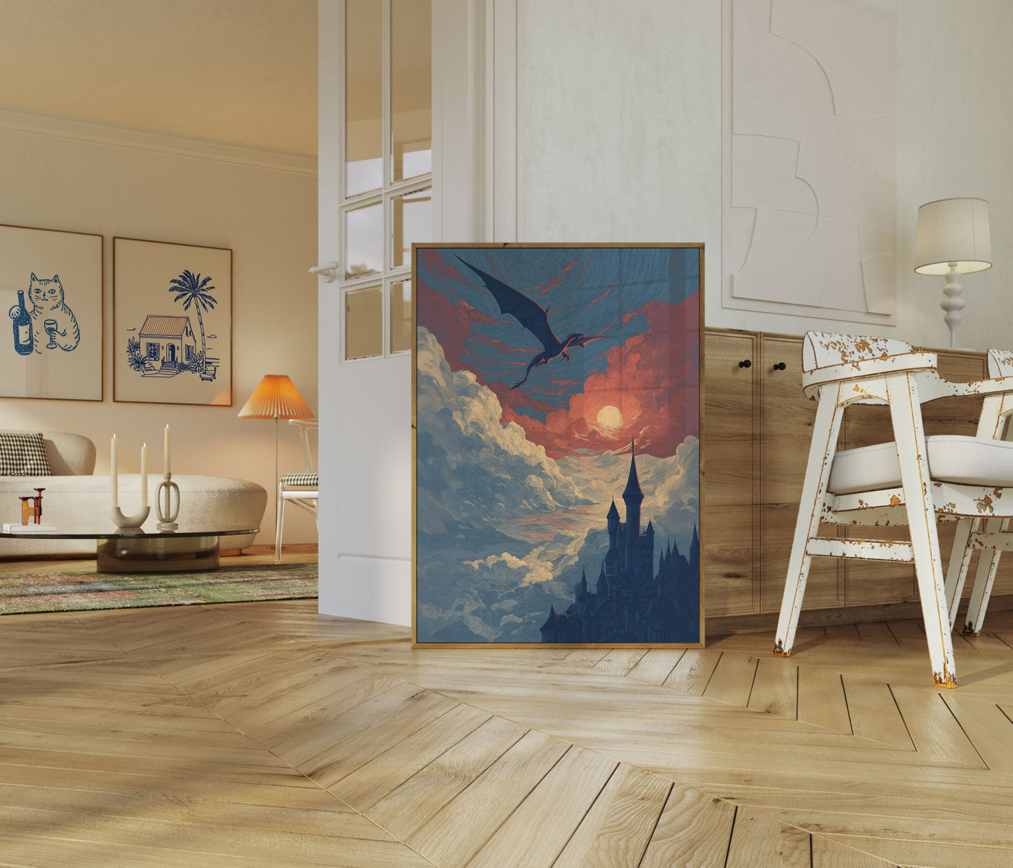 Póster del Castillo del Dragón Crepuscular