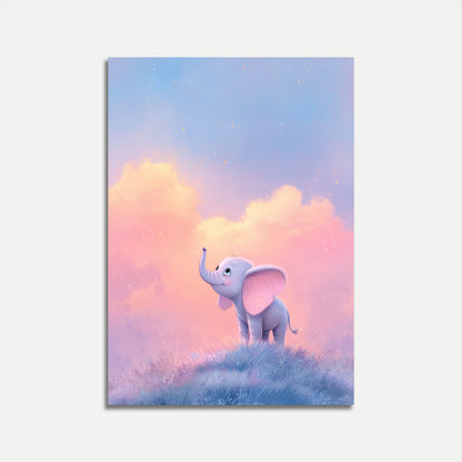 Dreamy Baby Elephant Poster