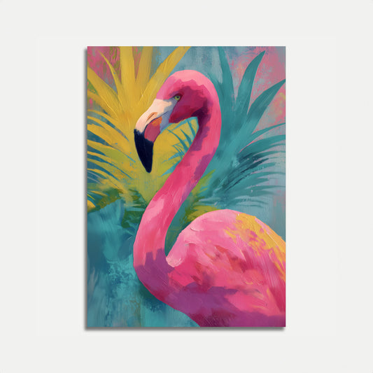 Levendig Roze Flamingo Poster