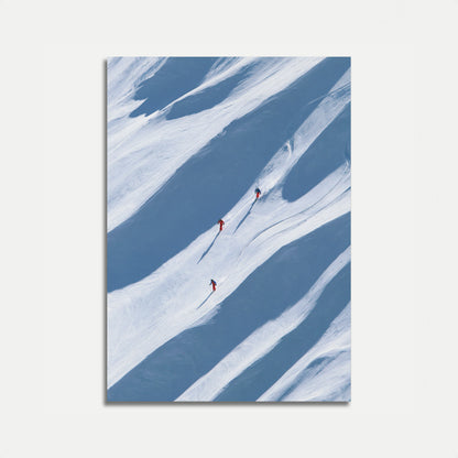 Plakat: Narciarze na stokach alpejskich