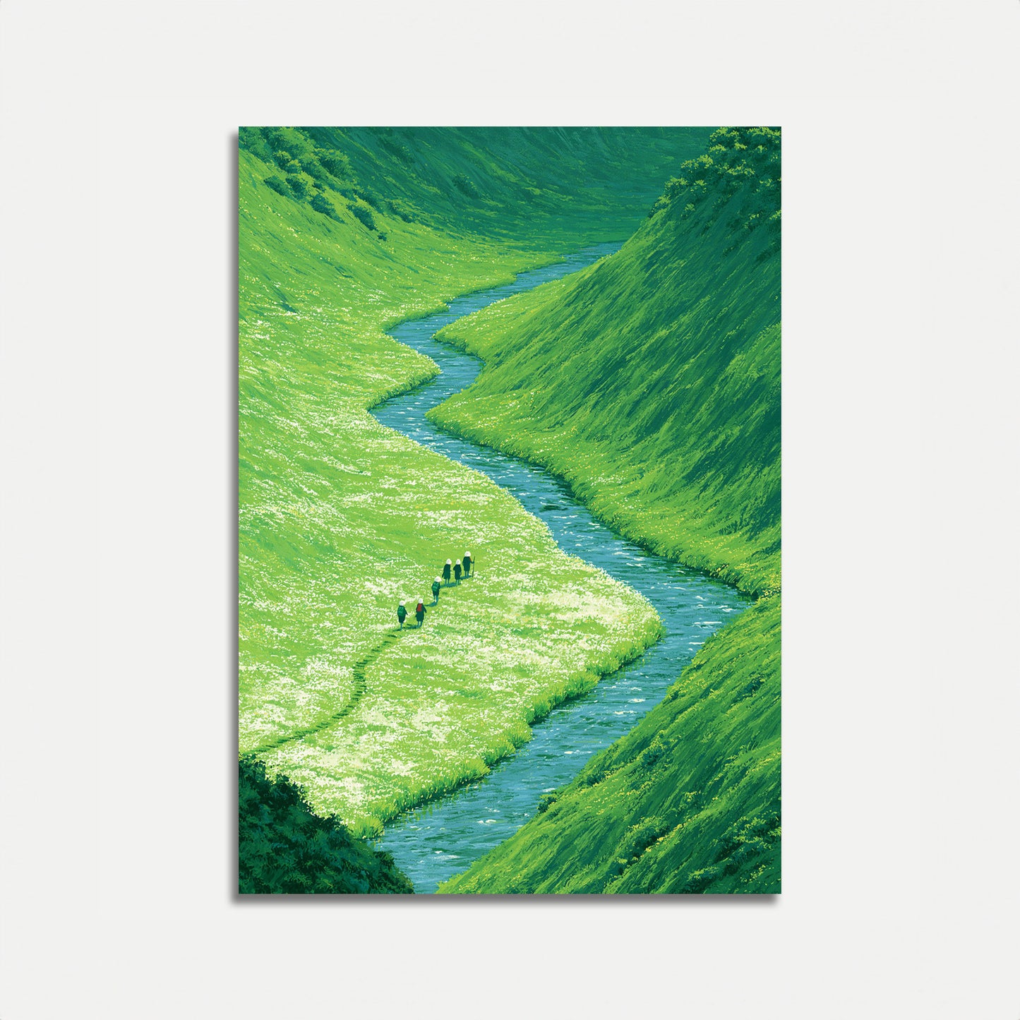 Alpine Valley Hiking Adventure Poster