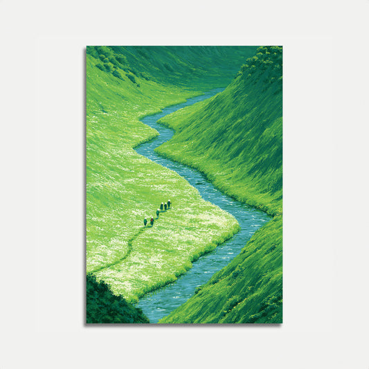 Alpine Valley Hiking Adventure Poster