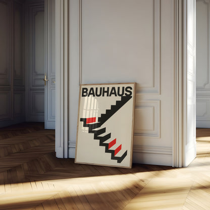 Bauhaus Staircase Design Poster