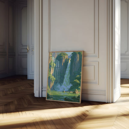Poster delle cascate e falesie del Canyon