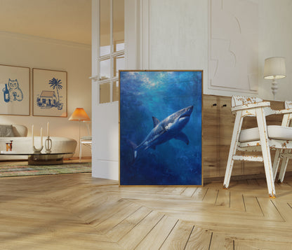 Great White Majesty Ocean Poster